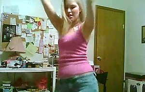 Sexy teen dancing in her room