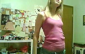 Sexy teen dancing in her room