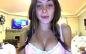 Sexy busty petite slim teen on live webcam