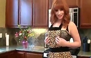 Redhead Milf Amber Dawn Bangs Her Snatch