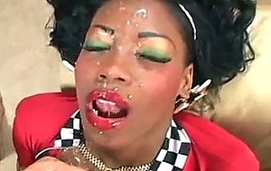 Ebony Facial Compilation Part 3