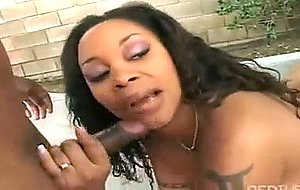 Lovely Ebony Fucked Outdoors