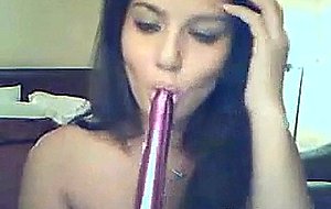 Gorgeous college girl masturbates