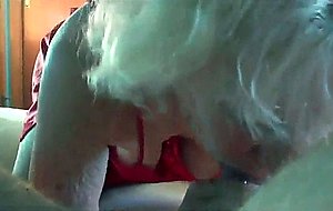 Blonde granmda sucking cock