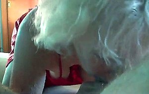 Blonde granmda sucking cock