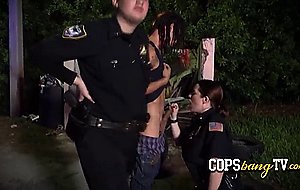 These white slutty female cops are horny 