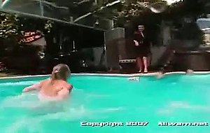 Catfight in Pool, With Milk then Hosedown