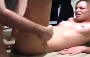 Innocent sexy blonde girlfriend fucks in her own appartment