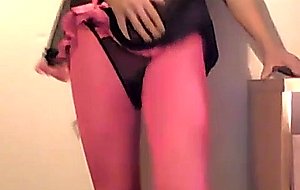 Pink pantyhose jerking