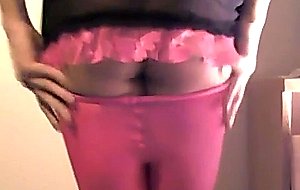 Pink pantyhose jerking