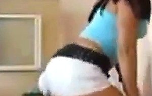 Sexy busty chick grinding her ass booty shake