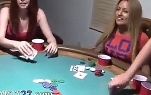 Young babysitters fucking on poker night