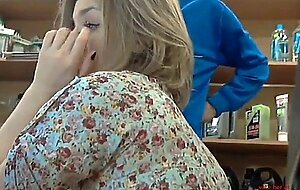 Russian Blonde Amateur Blowjob in Public