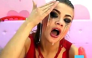 Crazy Deep Throat Webcam Girl Uses Sex Toys