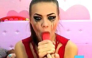 Crazy Deep Throat Webcam Girl Uses Sex Toys