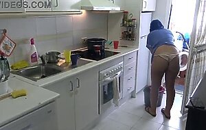 Mature muslim maid cleans the house of a perverted horny old man in germany