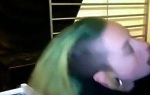 Slovenian punk girl sucking dick