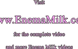 Milk enema squirting blondes vibrator fun