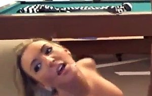 Fucking honey slut on a billiard table