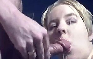 Blowjob loving slut sucks intense dick and enjoying its fresh cum