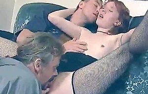 Petite redhead sucks